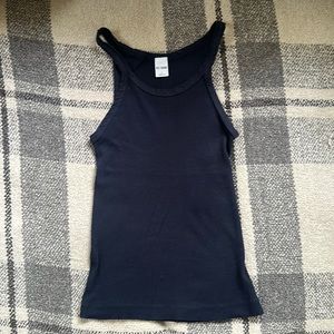 NWOT Re/Done Ribbed Tank in Navy Blue Size Large